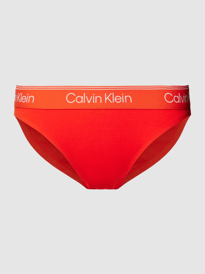 String mit elastischem Logo-Bund in rot