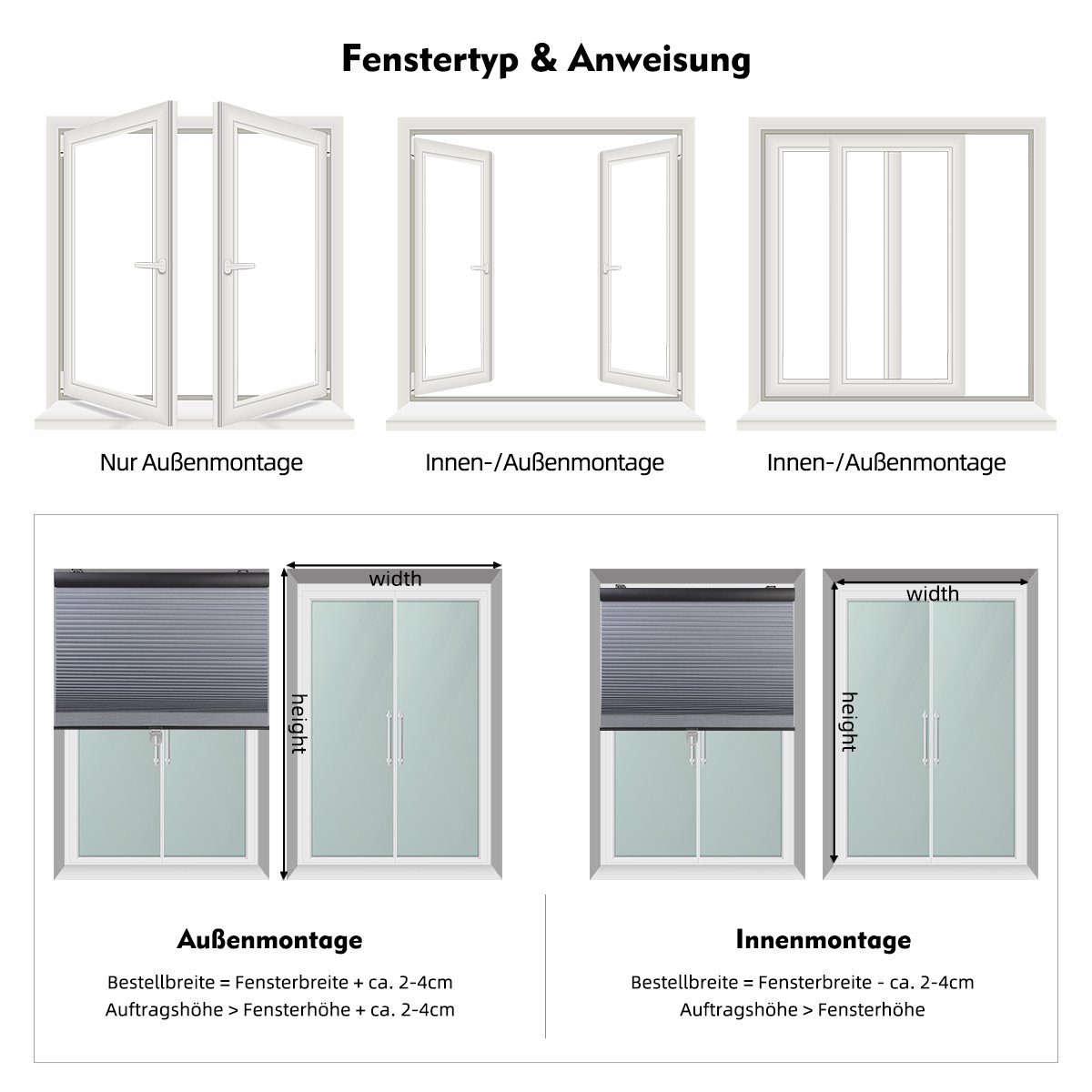 Verdunklungsrollo Wabenplissee mit Bohren Verdunkelung Rollo 100% verdunkelnd Blickdicht, Sekey, Bohren, verspanntauf, Kabelloses Design ist sicherer, Lichterschutz, Aluminiumschiene