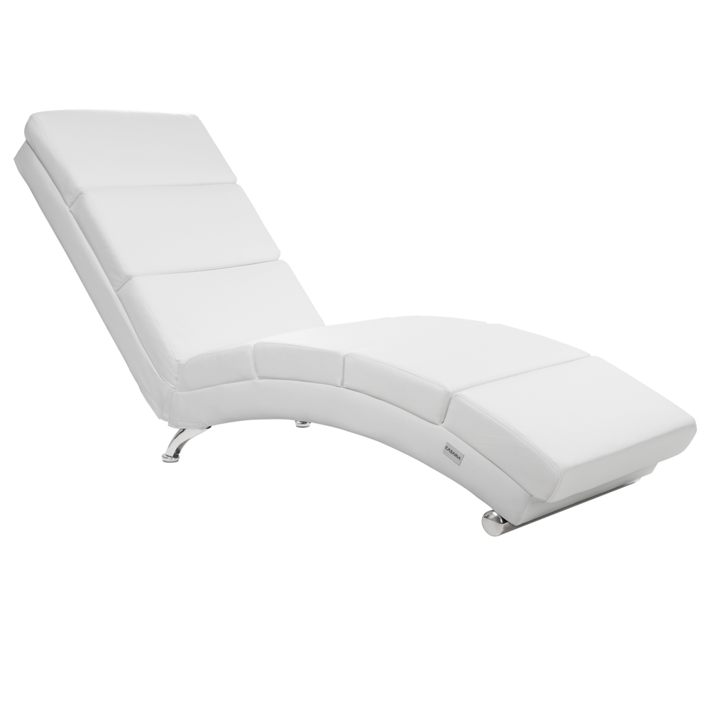 Casaria Relaxliege London Weiß Kunstleder