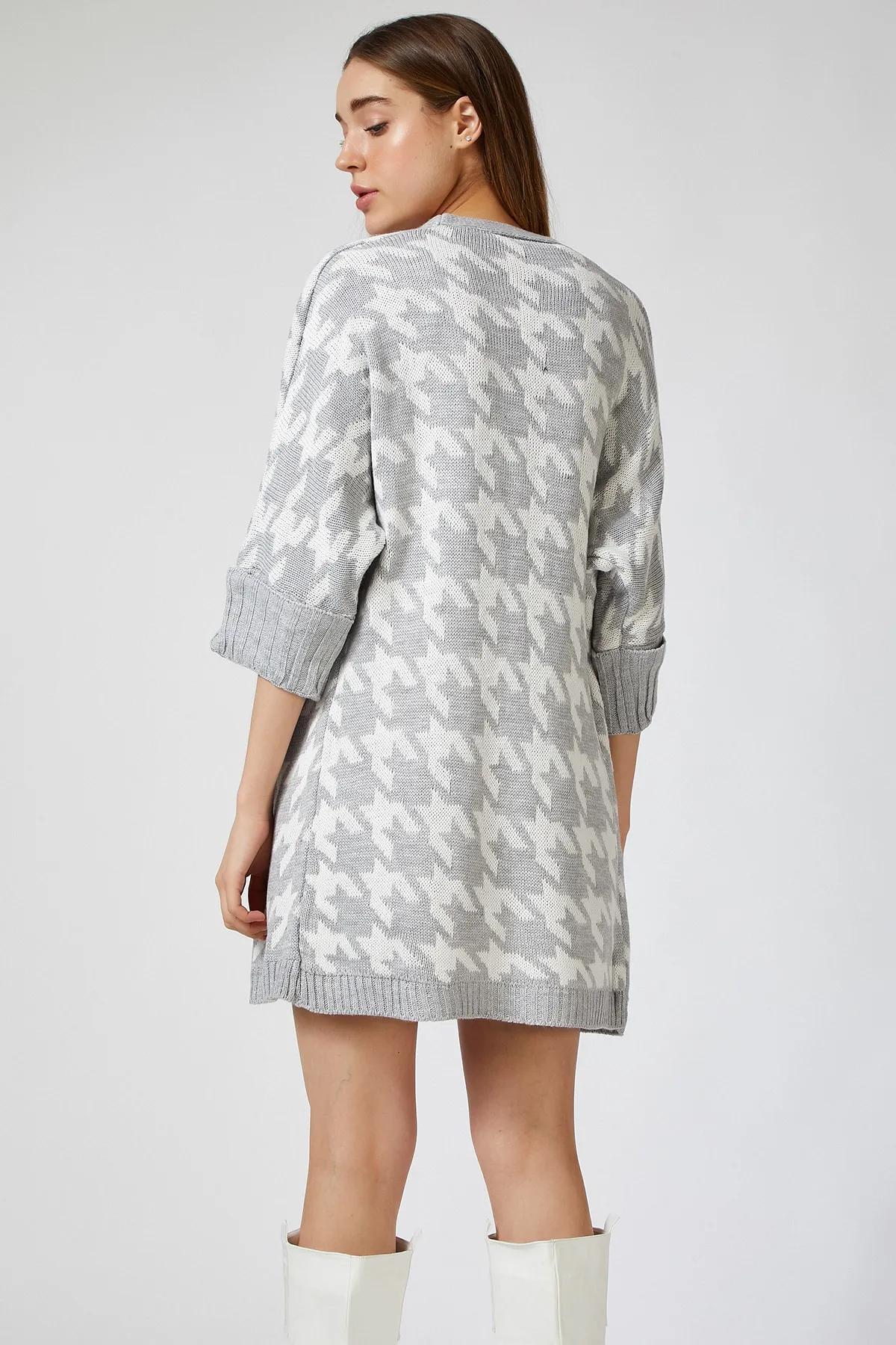 Happiness İstanbul  Strickjacke - Grau - Oversized