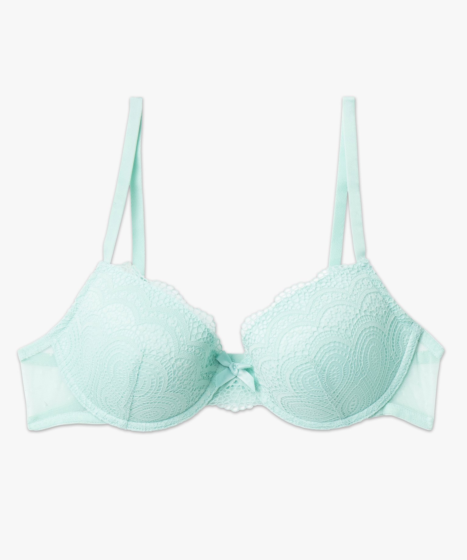 Soutien-gorge corbeille en dentelle à armatures femme bleu | GEMO