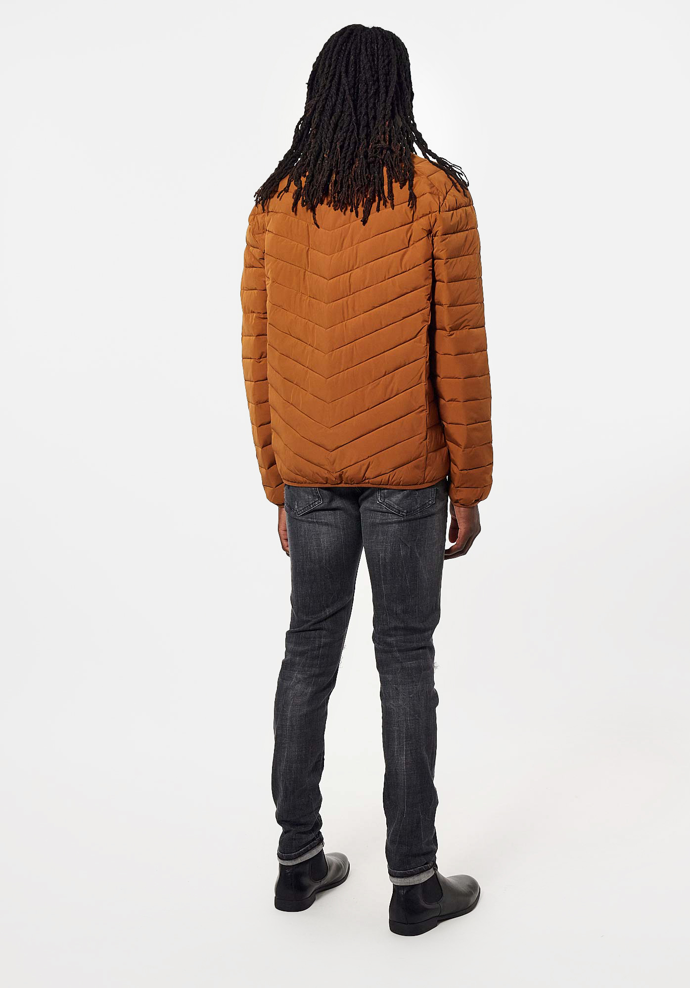SANO   Doudoune fine orange Homme en 100% polyester recyclé