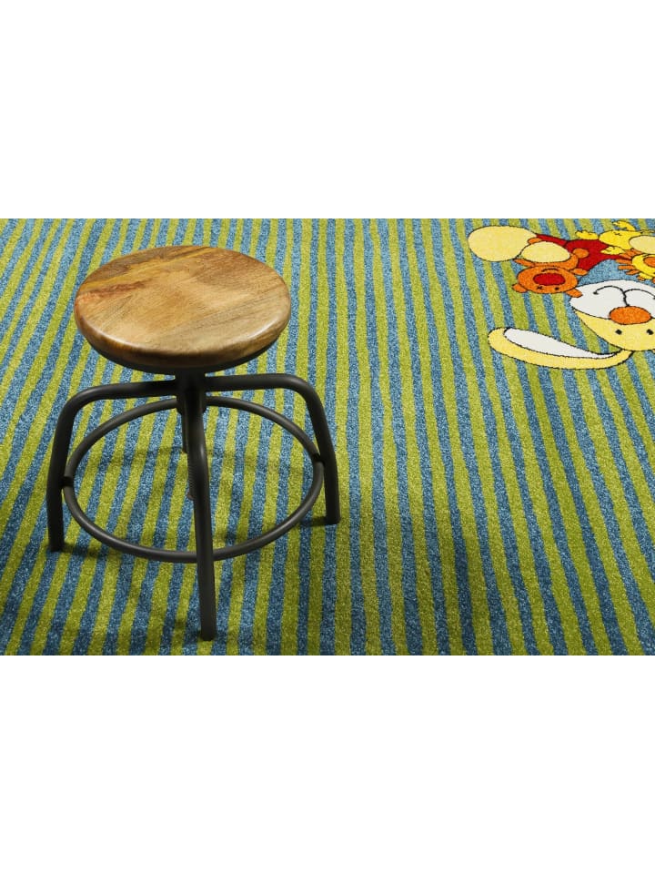 Sigikid Kinderteppich Semmel Bunny in grün blau günstig kaufen 80 x 150 cm