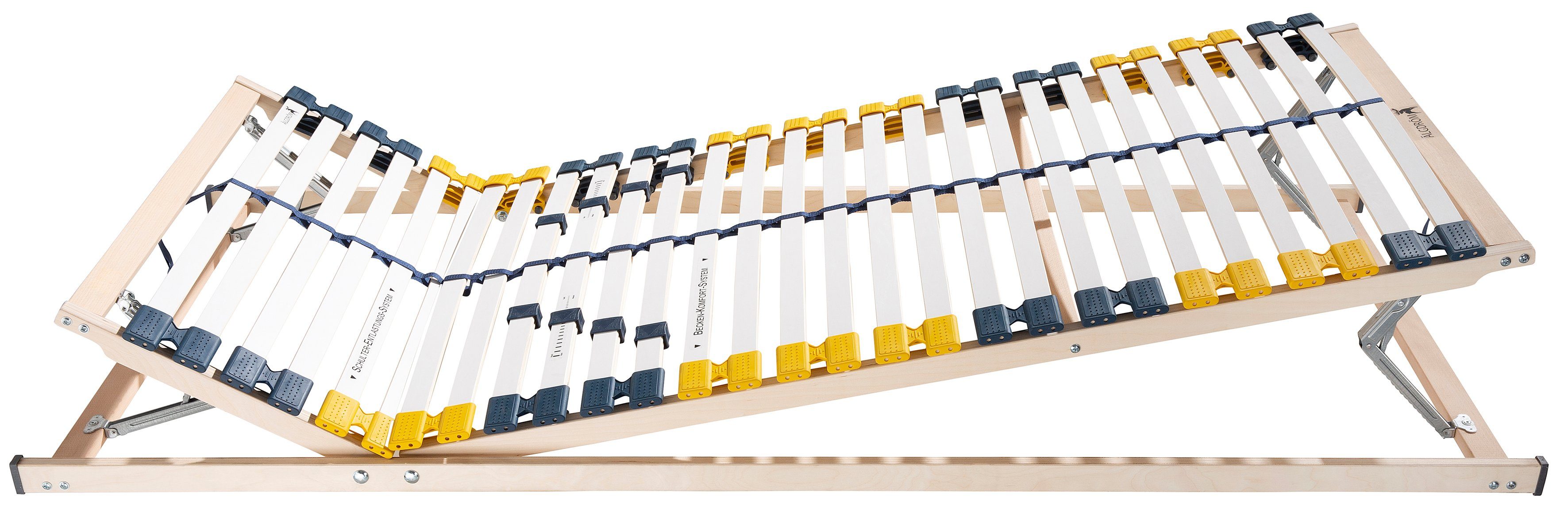 Lattenrost Storsjön, Älgdröm, Kopfteil manuell verstellbar, Fußteil manuell verstellbar, Lattenrost in 90x200 cm und weiteren Größen, komfortabler Lattenrost