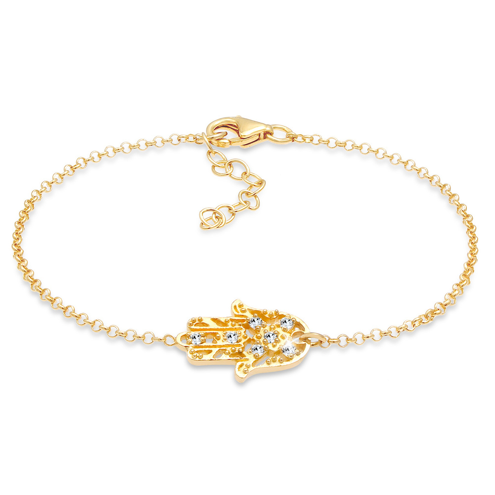 Elli Elli Bracelet Bracelet main de Hamsa féminin Spirituel avec cristaux en 925/1000  Bracelet