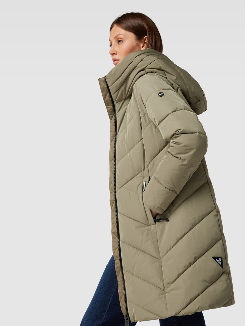 Steppjacke mit Kapuze Modell 'FORMIN' in lindgrün
