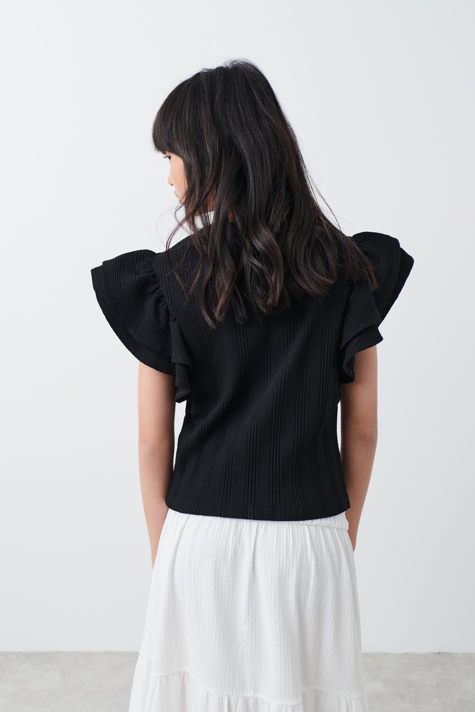 Y double frill top