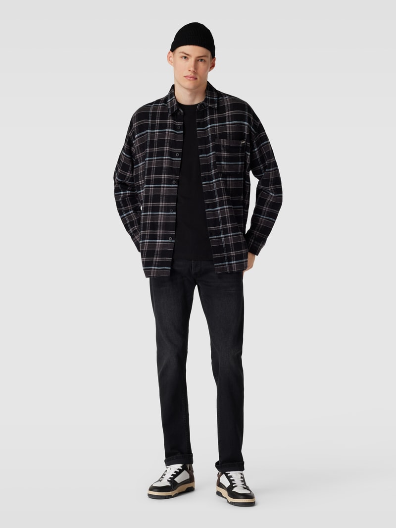 Straight Fit Jeans im 5-Pocket-Design Modell 'GROVER' in schwarz