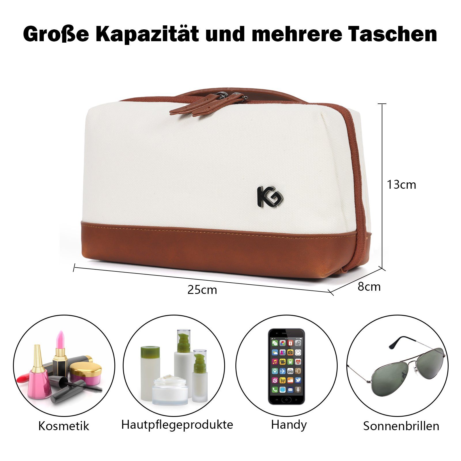 TAN.TOMI Kulturbeutel Kulturbeutel Herren Rucksack Damen Kosmetiktasche Waschtasche