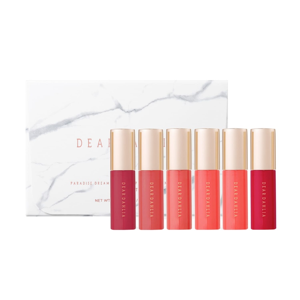 dear dahlia Paradise Dream Velvet Lip Mousse Mini 6Set Encre à lèvres mini set
