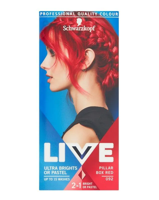 Schwarzkopf Live Ultra Brights plaukų dažai 0-92 ryškiai raudona