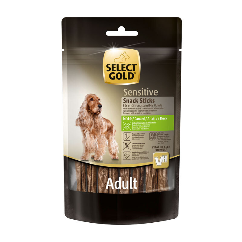 SELECT GOLD Snacks SELECT GOLD Sensitive Snack Sticks 2x85g Ente - Unterstützung des Stoffwechsels