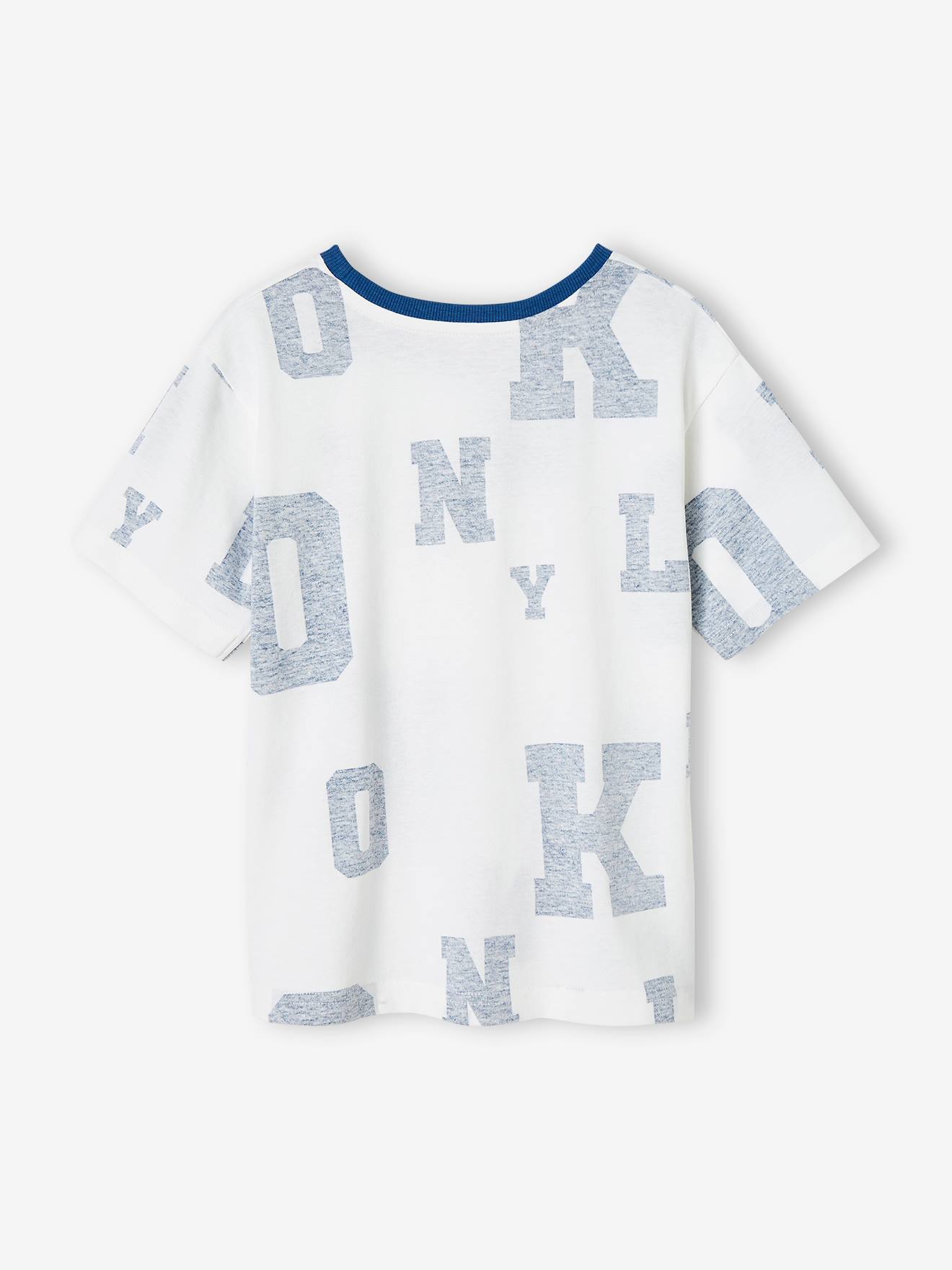 Vertbaudet Jungen Sport-Shirt, Buchstaben - weiß