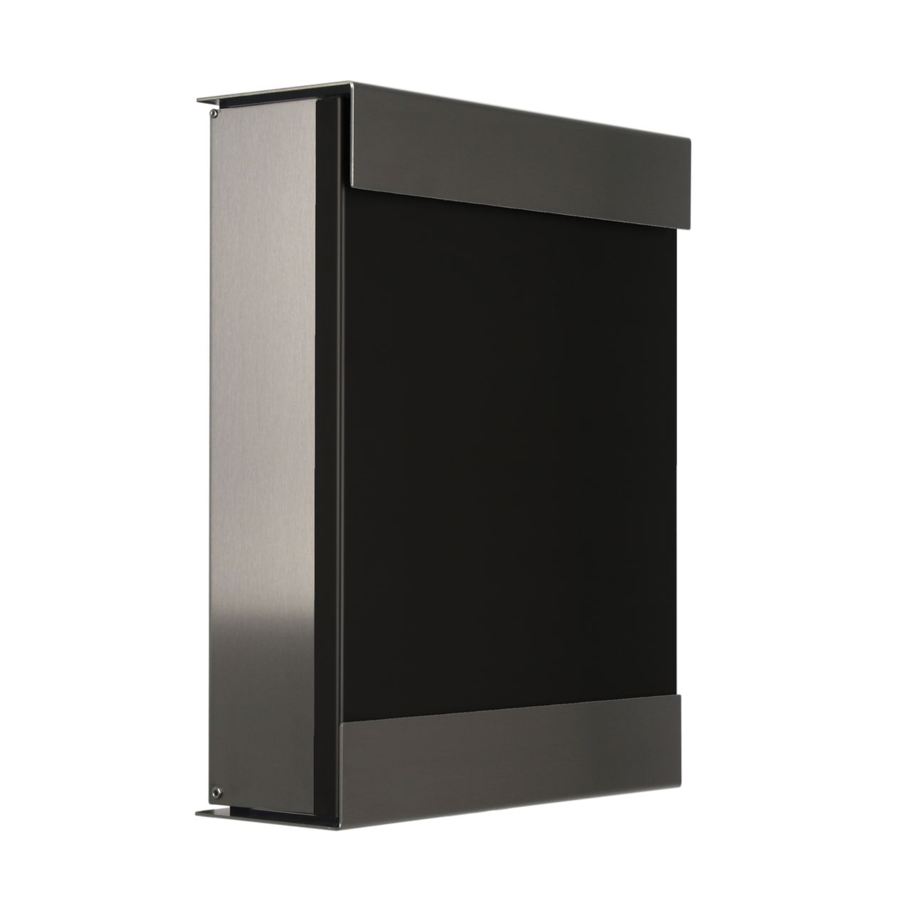 Keilbach Designprodukte Keilbach Briefkasten, Edelstahl, Front schwarz pulverbeschichtet