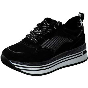 Marco Tozzi Plateau Sneaker in schwarz
