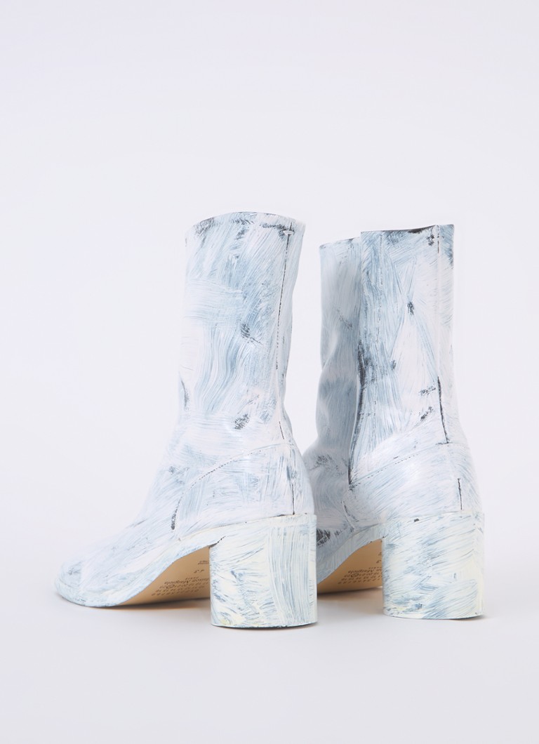 Skórzane botki Maison Margiela Tabi Bianchetto