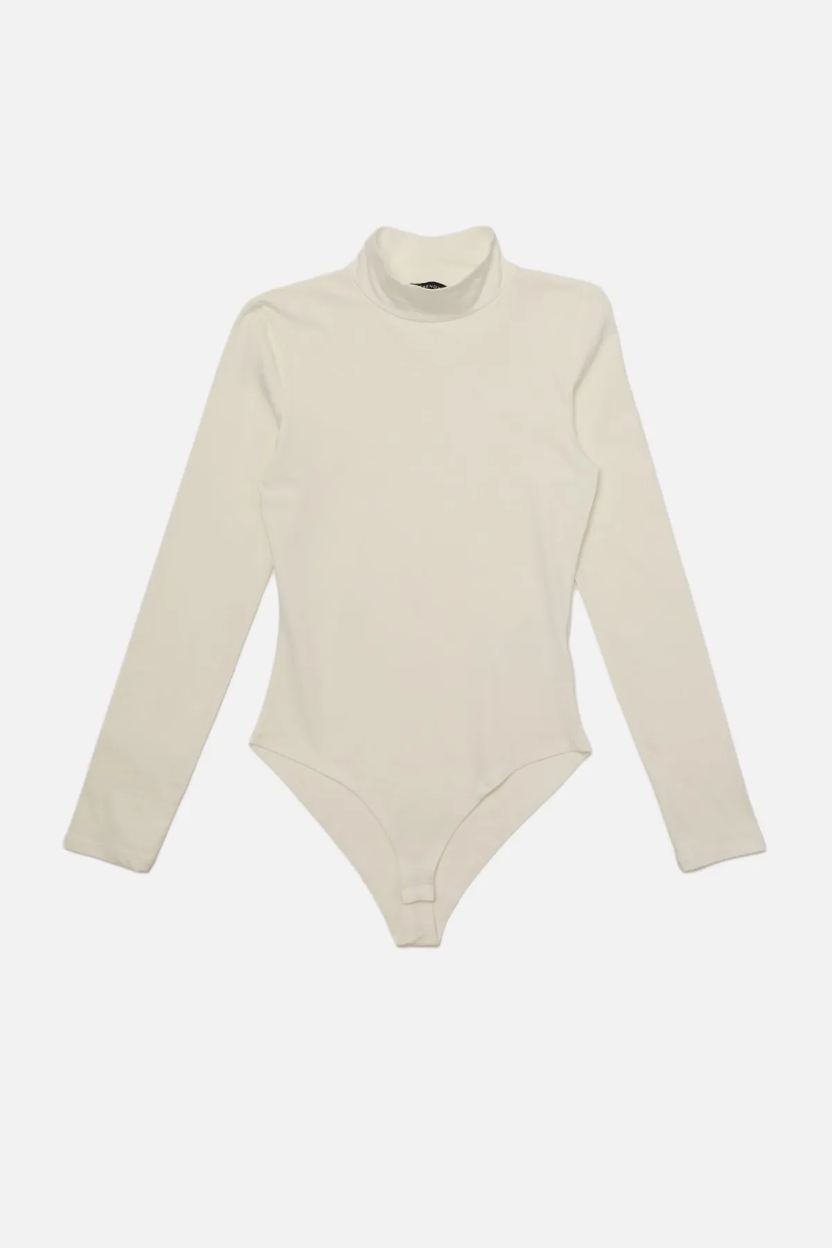 Trendyol Collection  Ecrufarbener Strick-Body mit Stehkragen und Druckknöpfen TWOAW21BD0008