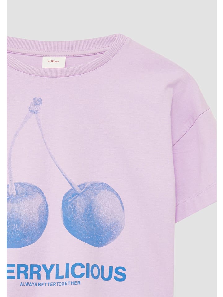 s.Oliver T-Shirt kurzarm in Lila günstig kaufen