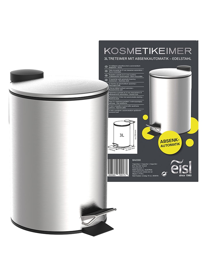 Schütte Kosmetik-Treteimer in Chrom - 3 l günstig kaufen onesize