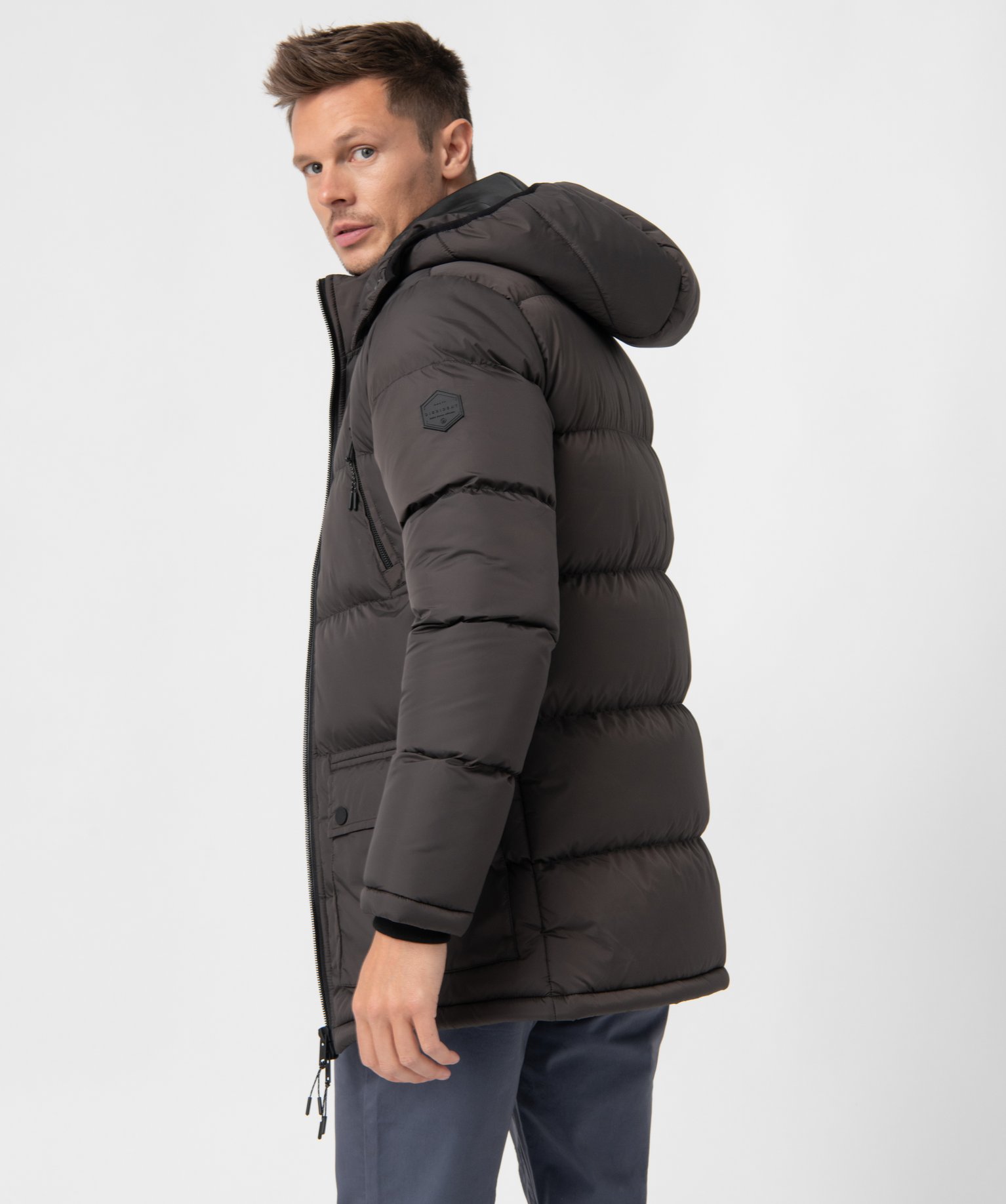 Parka homme multipoche à capuche amovible kaki | GEMO