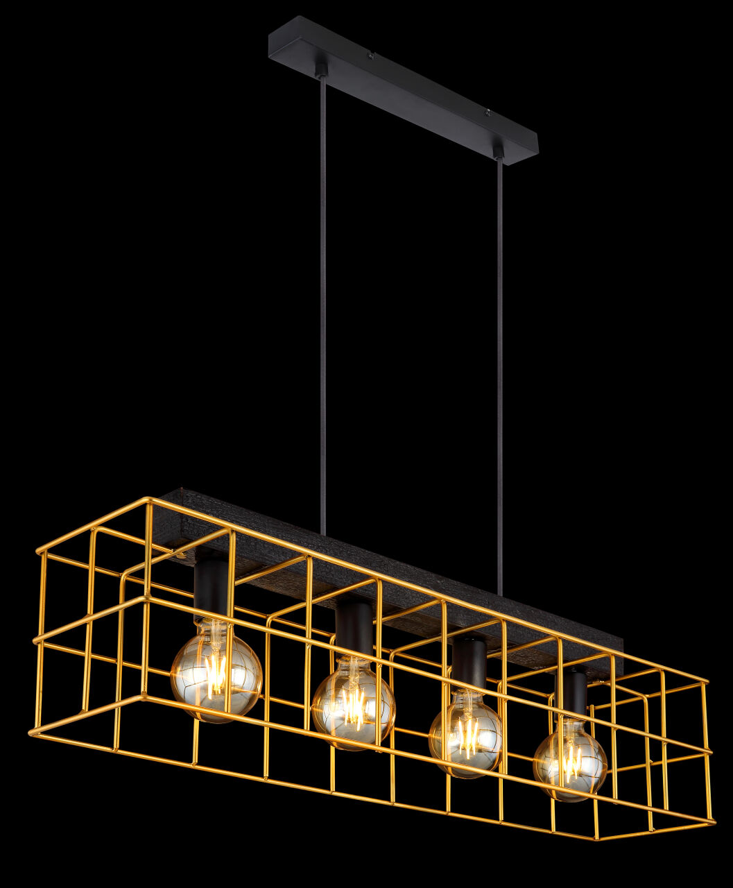 Globo Lighting - MERRIL - Hängeleuchte Metall schwarz, 4x E27