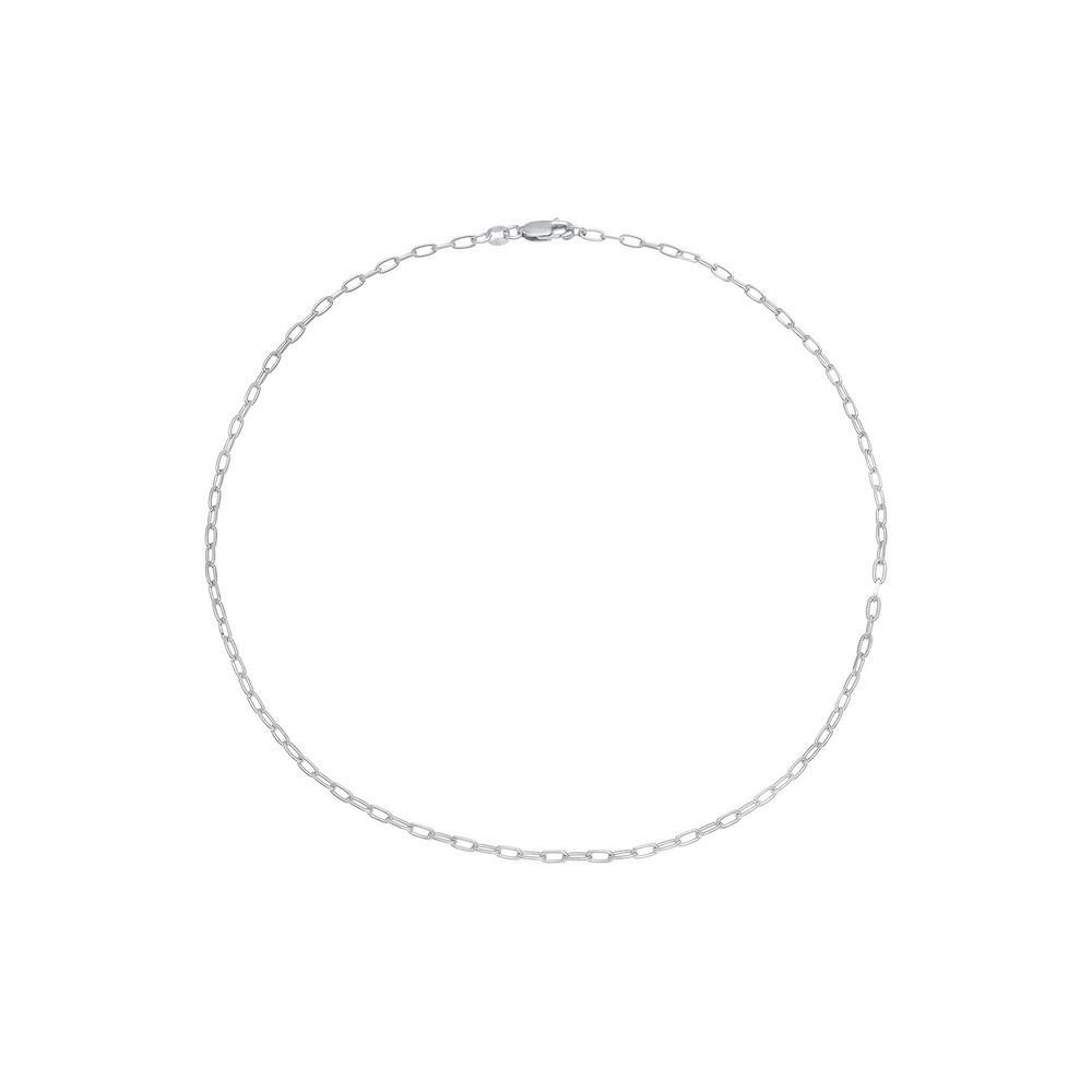 Elli Elli Collier Collier à maillons pour dames Oval Trend Filigree Basic en argent st collier