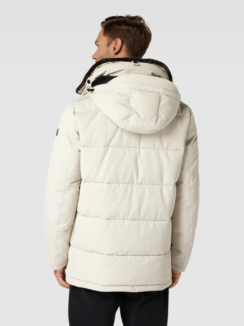 Parka mit Knopf- und Reißverschluss in kitt