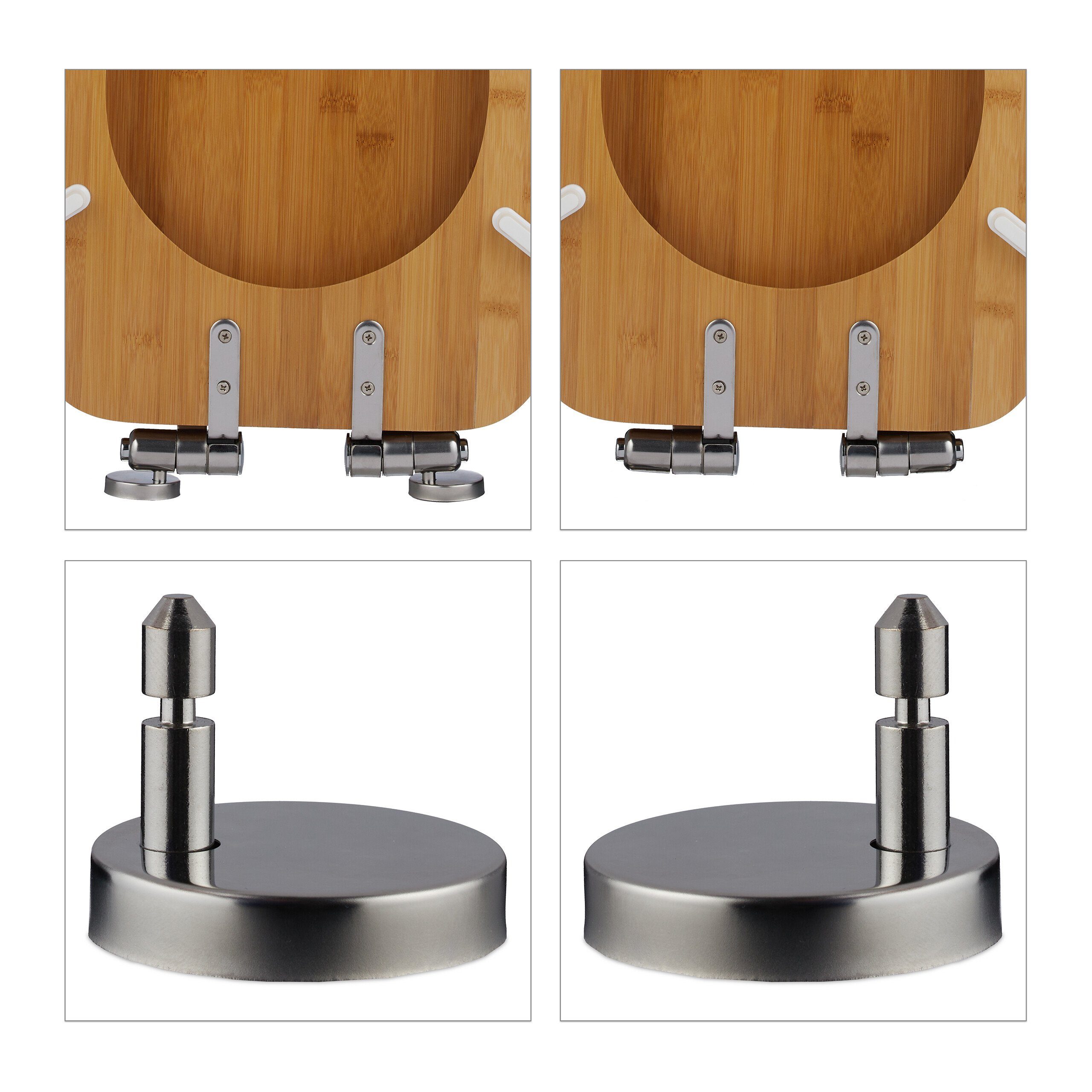relaxdays WC-Sitz Toilettendeckel mit Absenkautomatik