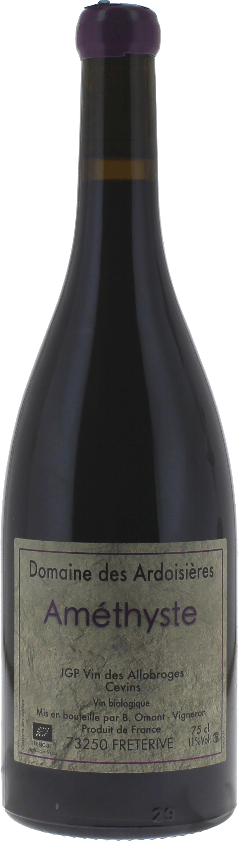Domaine des ardoisières cuvée améthyste rouge 2021