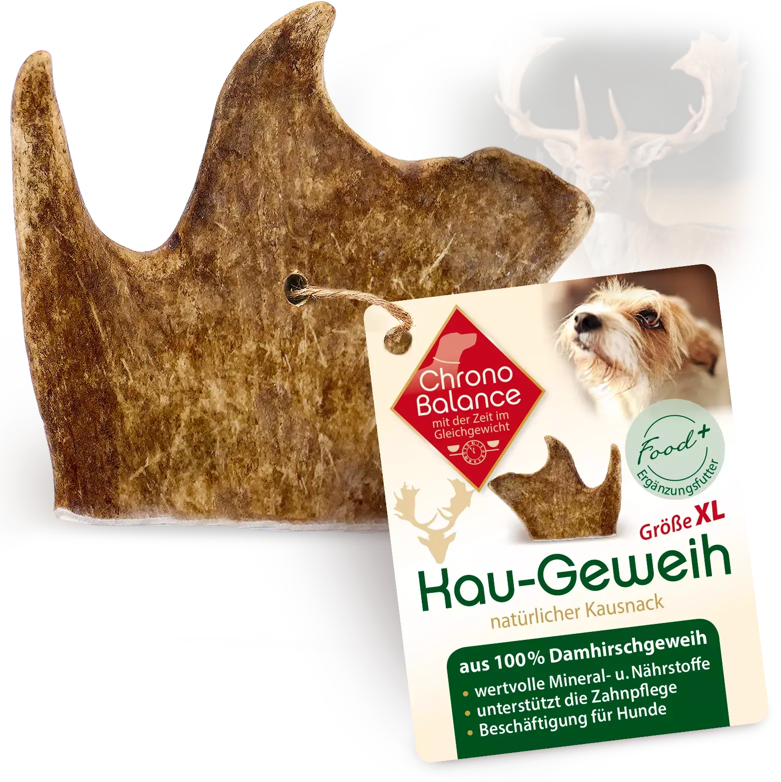 ChronoBalance Snacks ChronoBalance natürliches Damhirsch Kaugeweih 120 g