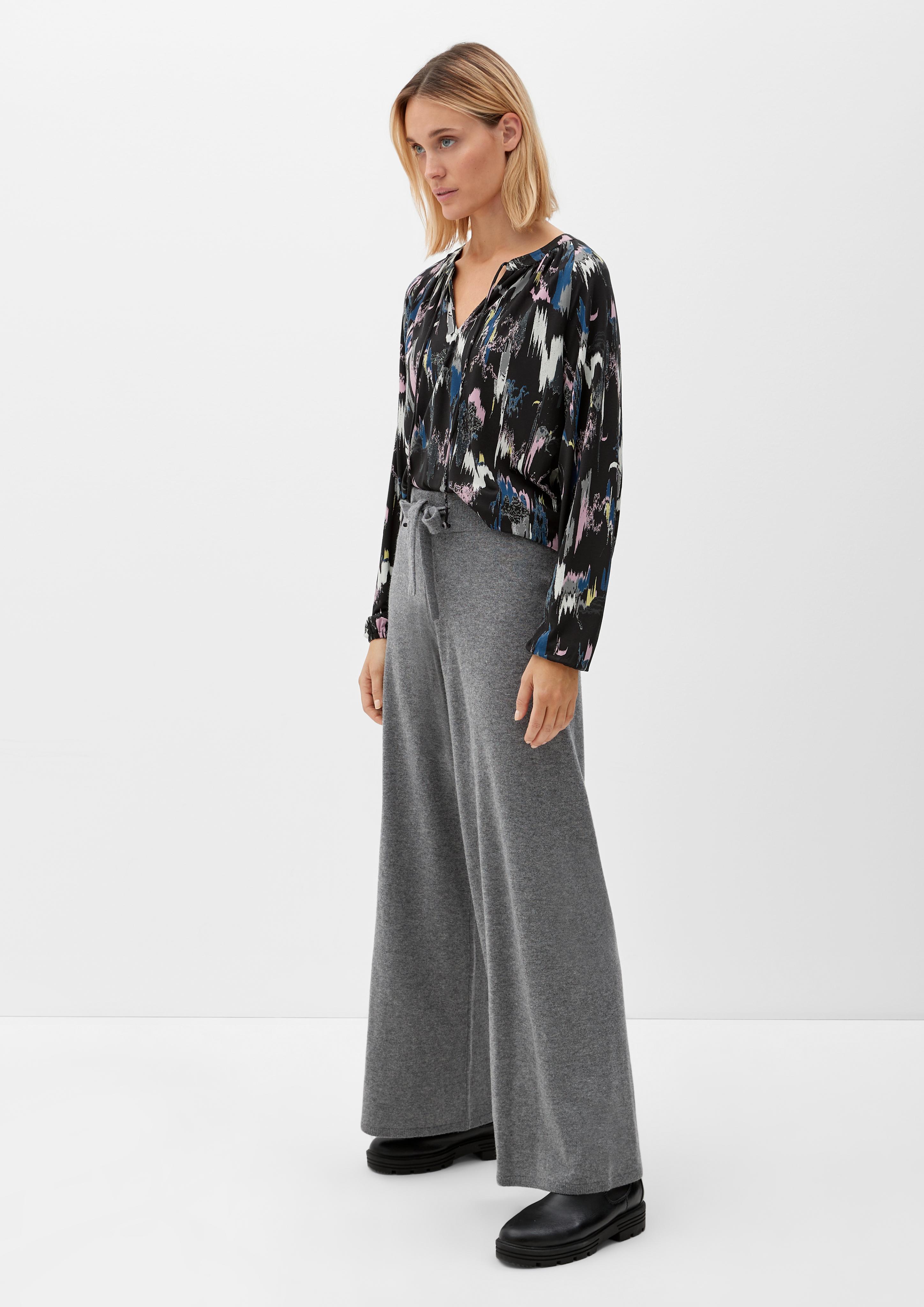 Jerseybluse mit Allover-Muster  2125376-99A1