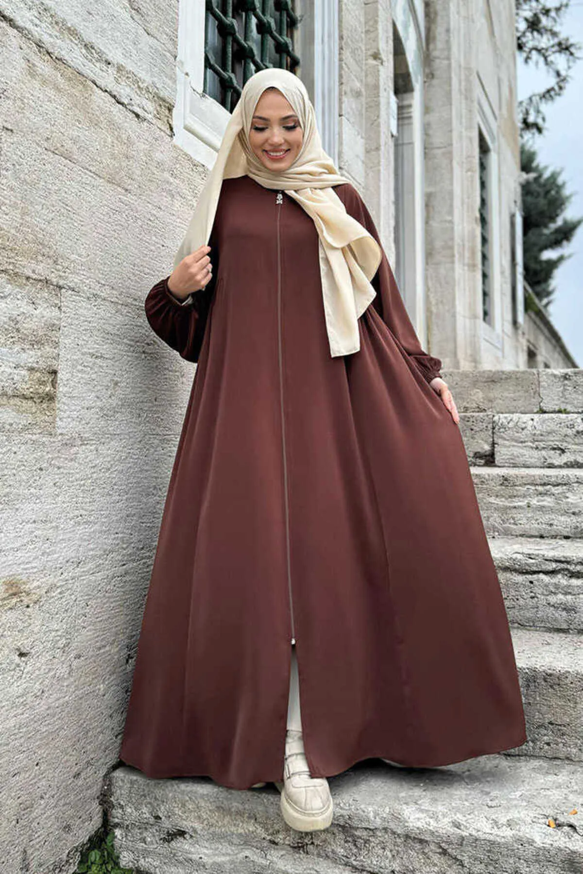 Bym Fashion  Cap & Abaya - Braun - Basic