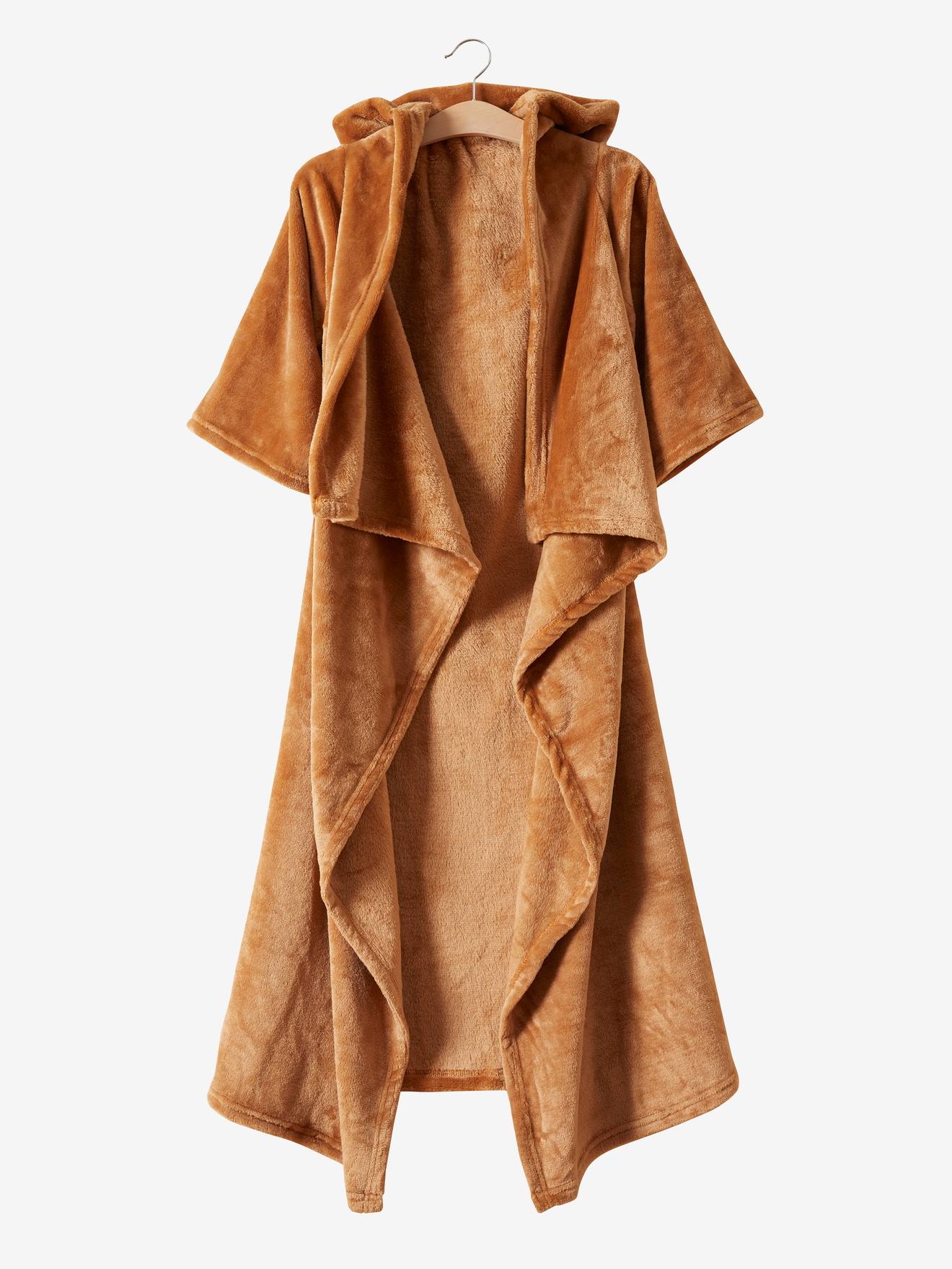 Plaid à manches Renne caramel