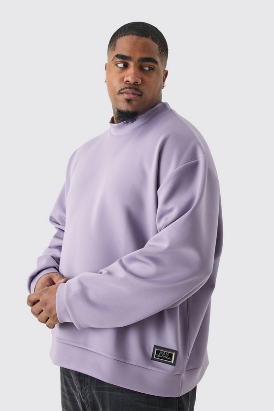 Plus kastiges Oversize Scuba Sweatshirt