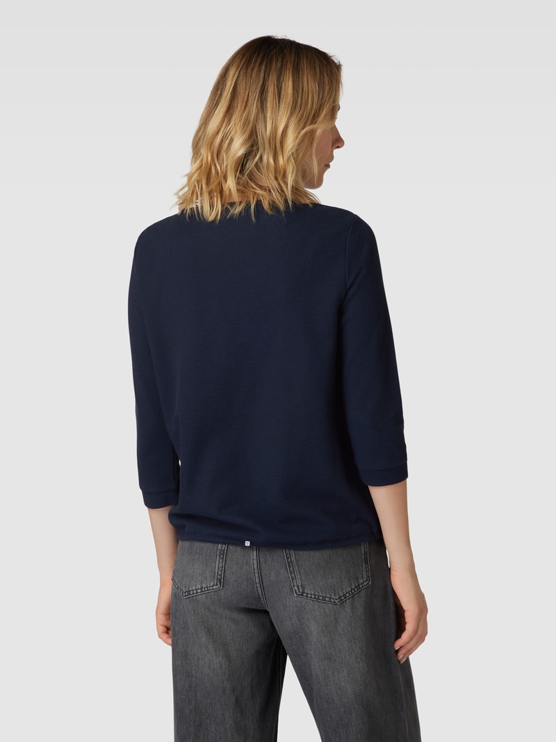 Pullover mit 3/4-Arm und Tunnelzug in marineblau