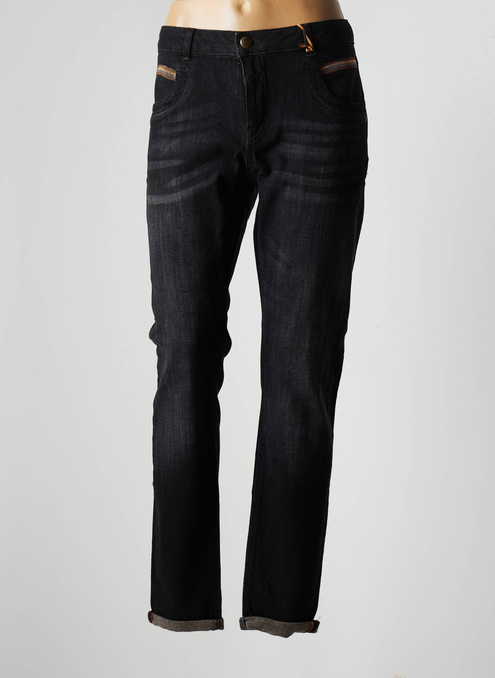 Mos Mosh Jeans Coupe Droite Femme couleur noir