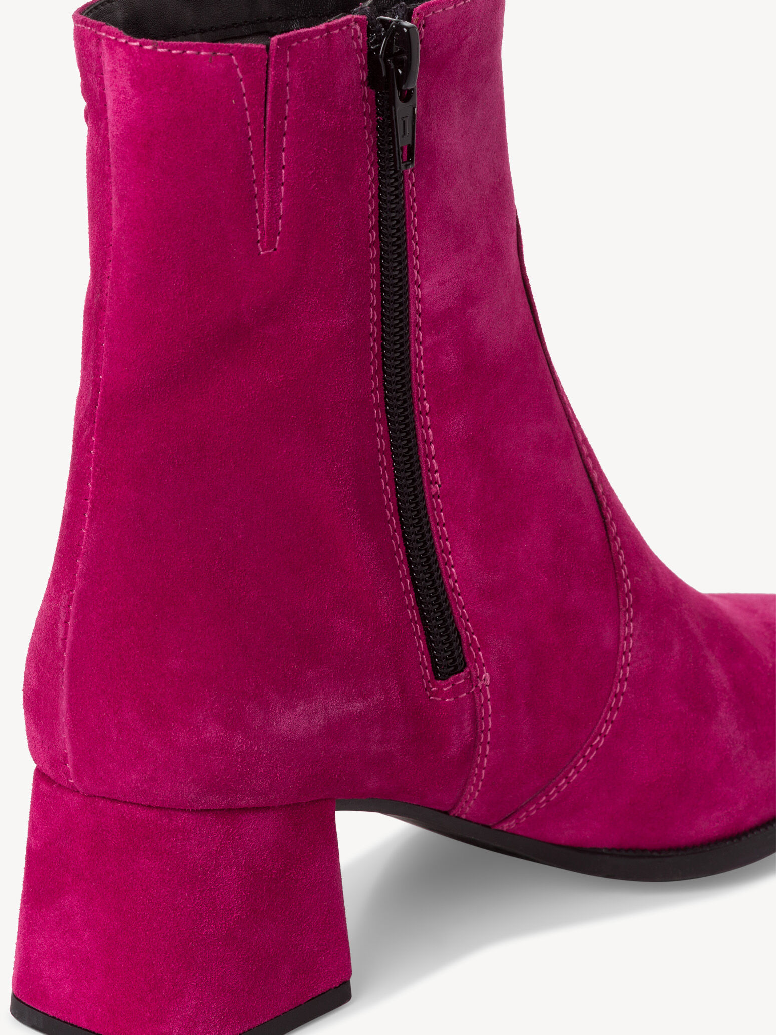 Bottine en cuir - rose fuchsia