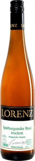 2021 Bopparder Hamm Spätburgunder Rosé trocken - Weingut Toni Lorenz