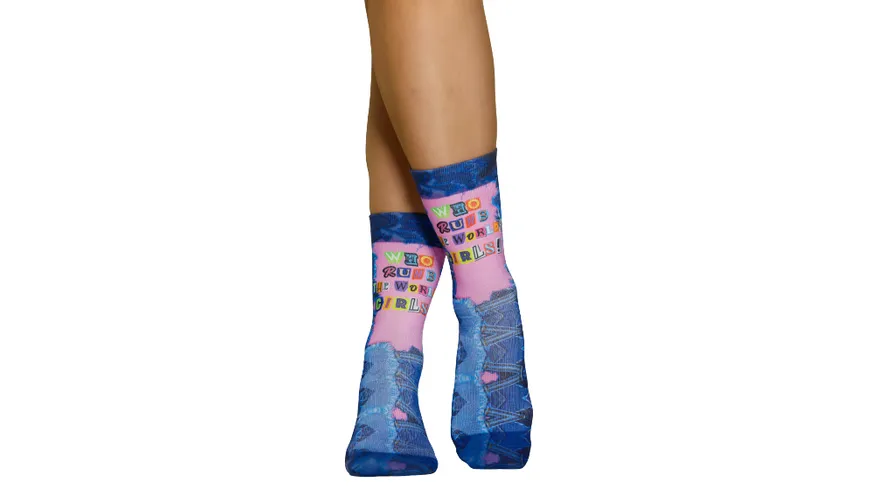 wigglesteps Damen Socken WHO RUNS II Jeans