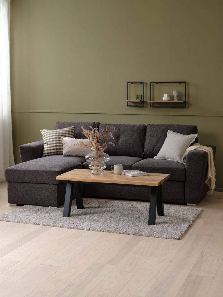 SANDBY Couchtisch 60x110 Eiche natur/schwarz