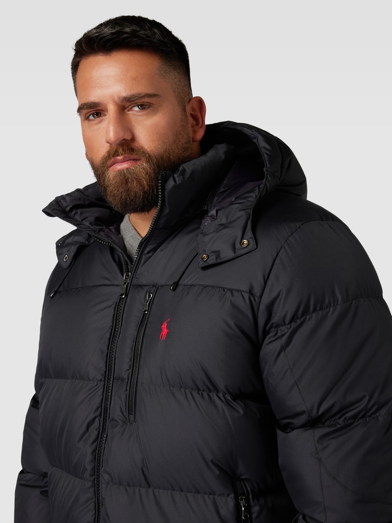 PLUS SIZE Daunenjacke mit Daunen-Feder-Füllung in schwarz