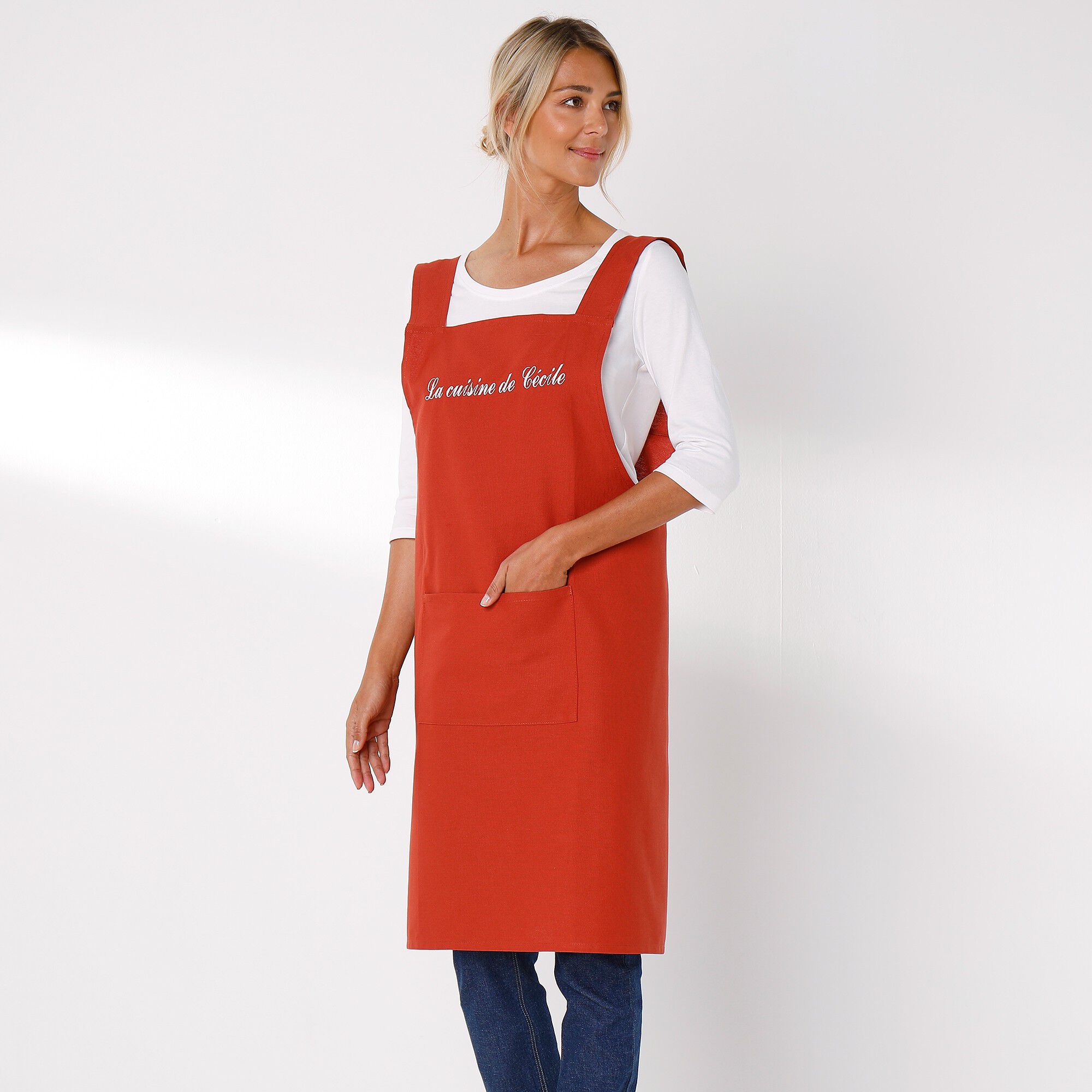 Tablier de cuisine japonais coton uni personnalisable