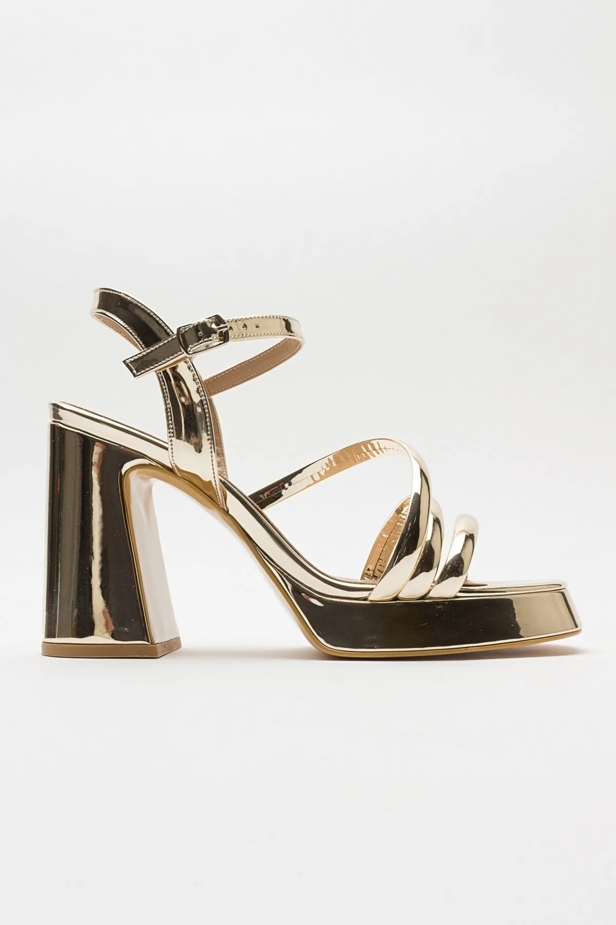 LuviShoes  HEAS Gold Damen-Schuhe mit Absatz