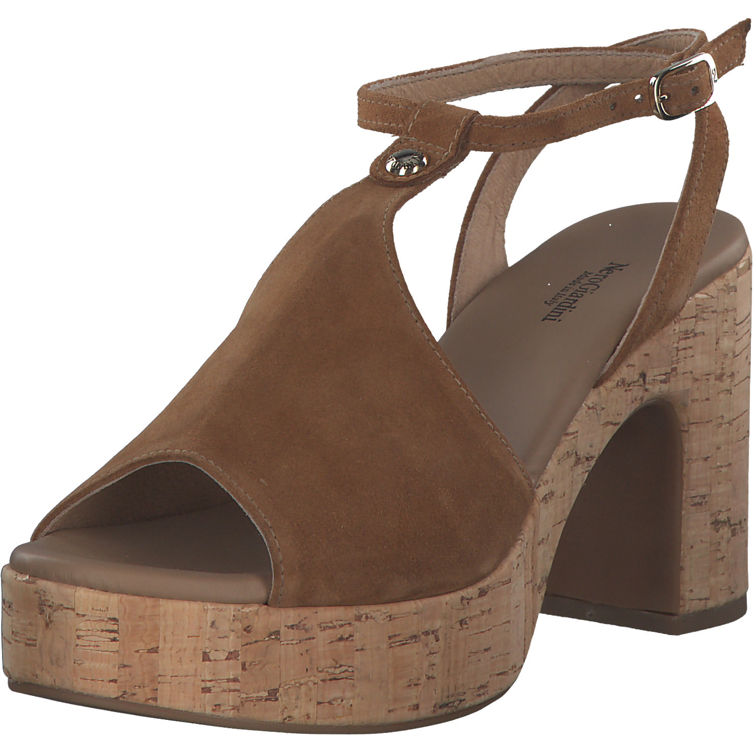 NeroGiardini E307671D, Plateau-Sandaletten, Damen, tabacco