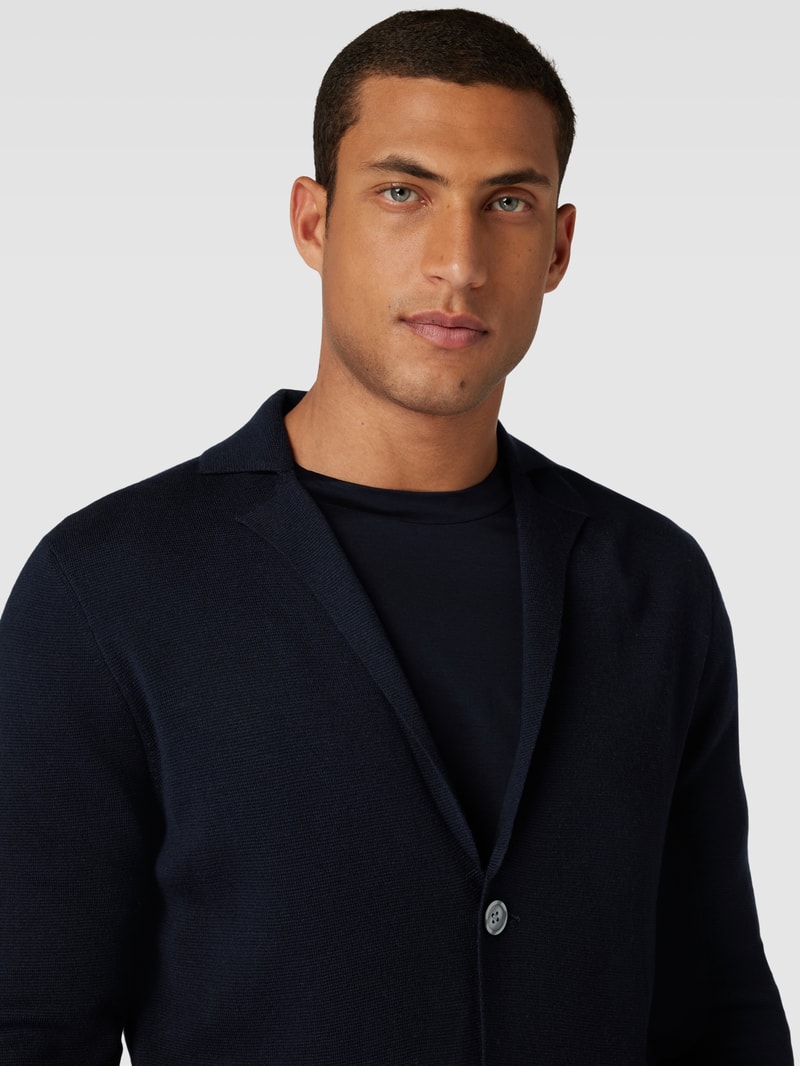 Cardigan mit Knopfleiste in marineblau