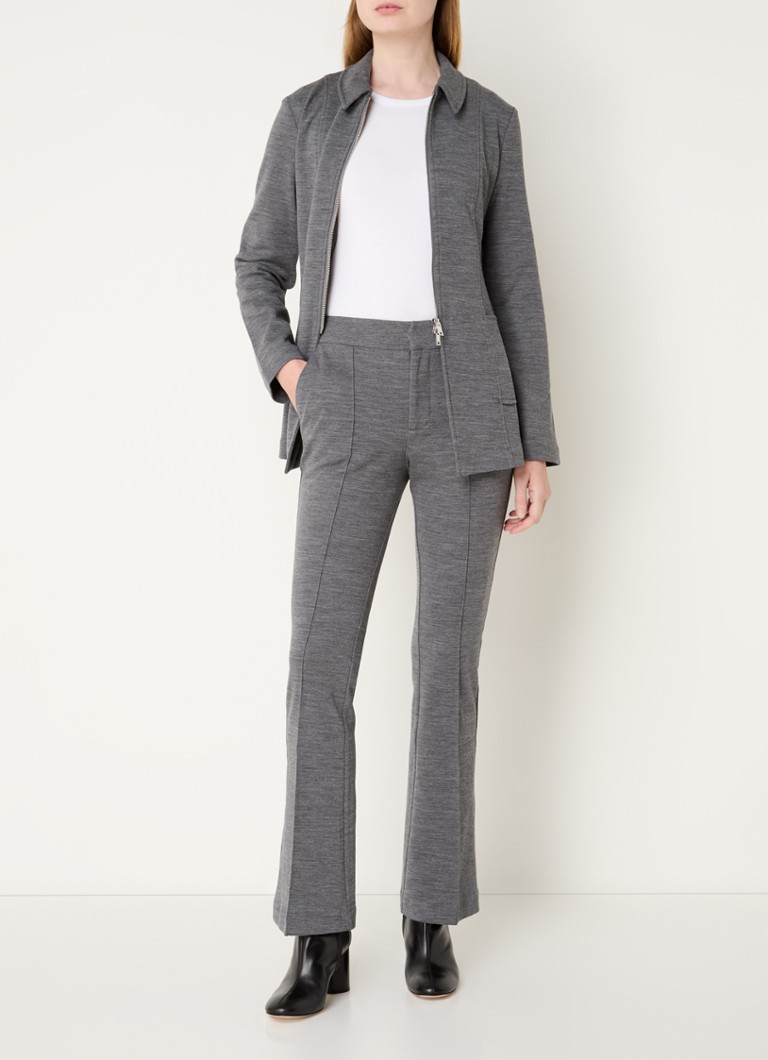 Pantaloni svasati a vita alta Paz di Claudie Pierlot in misto lana con diverse fantasie