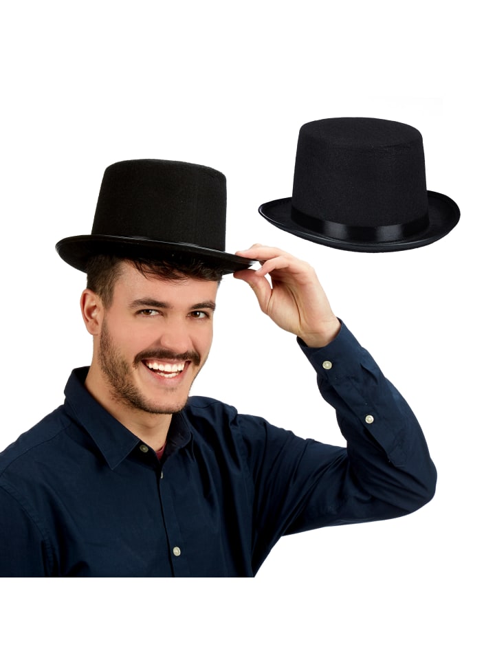 relaxdays 2 x Zylinderhut in Schwarz günstig kaufen onesize