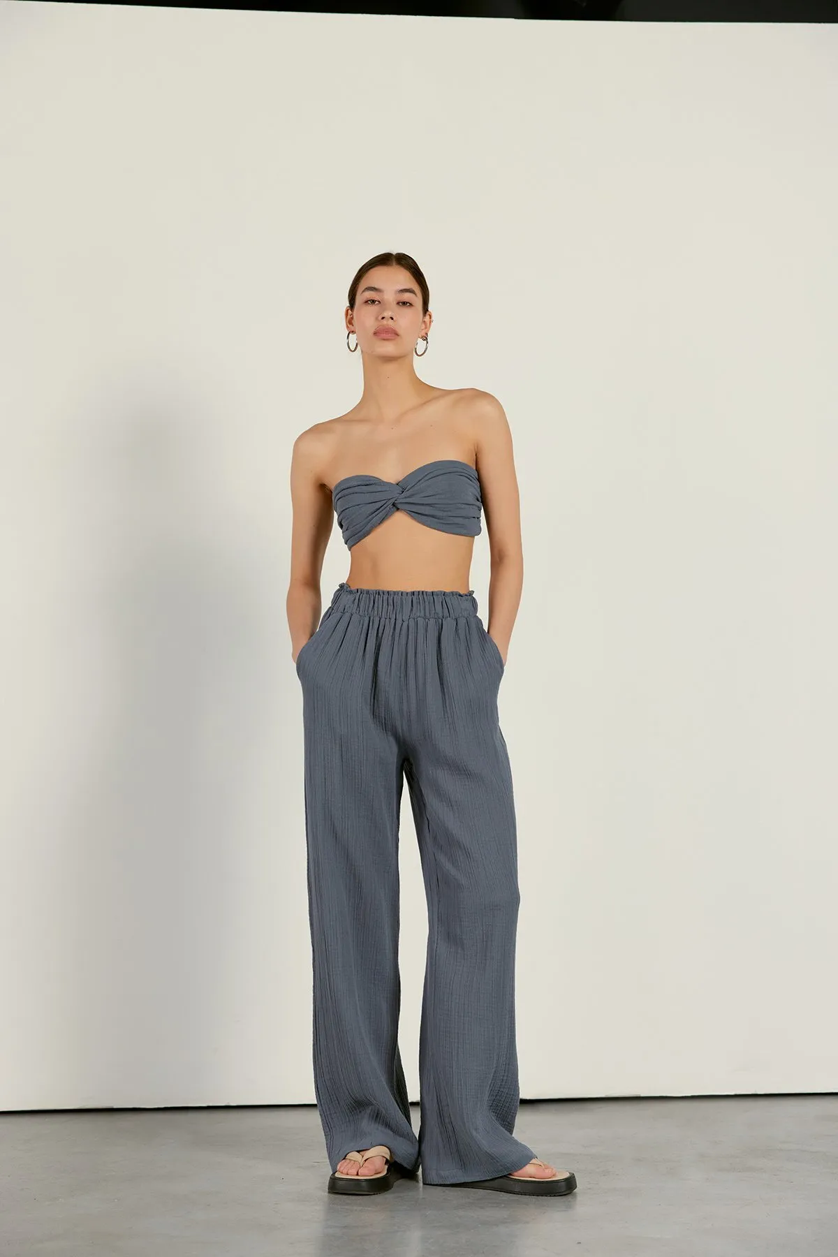 VATKALI  Musselin-Bustier geräuchert