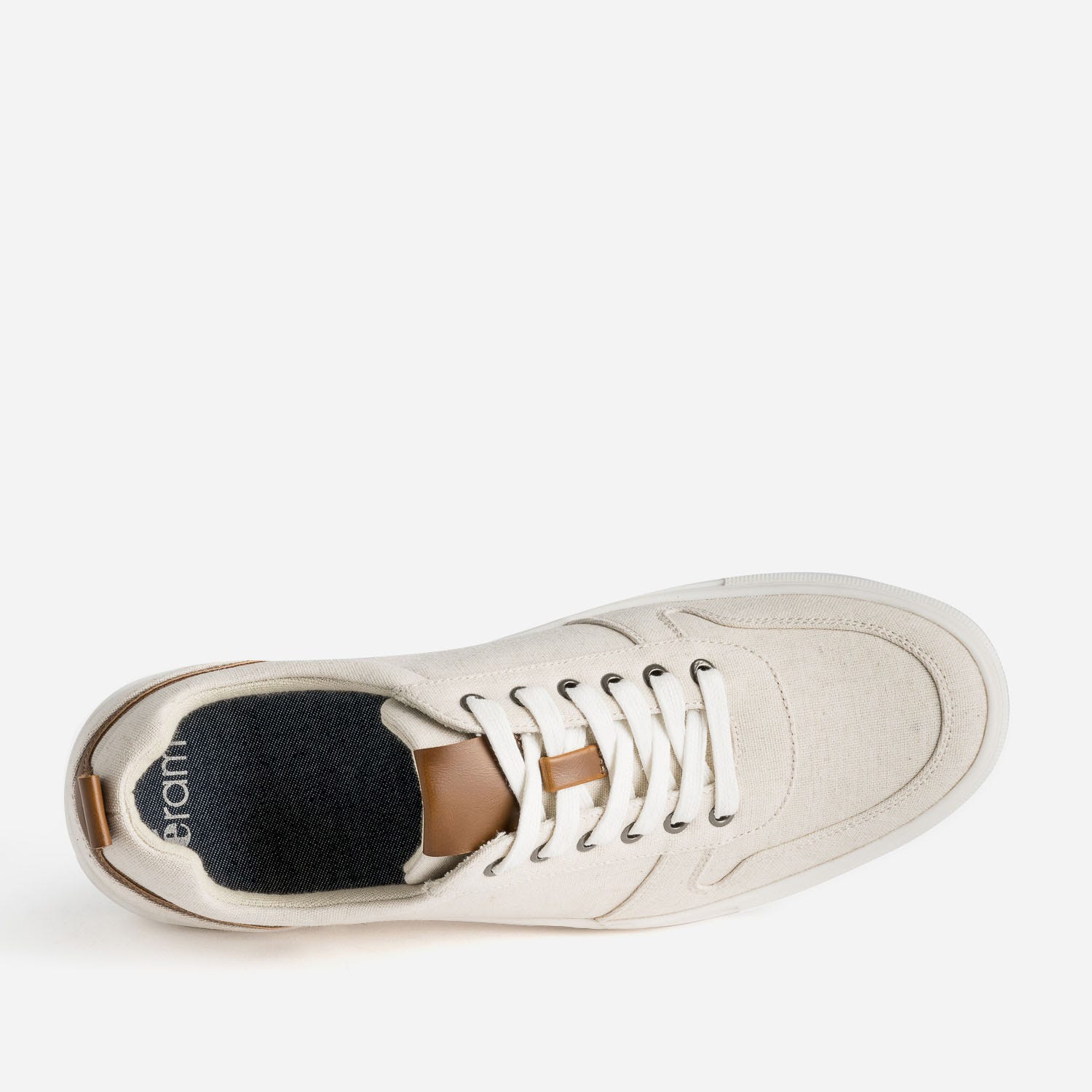 Tennis beige chiné en textile