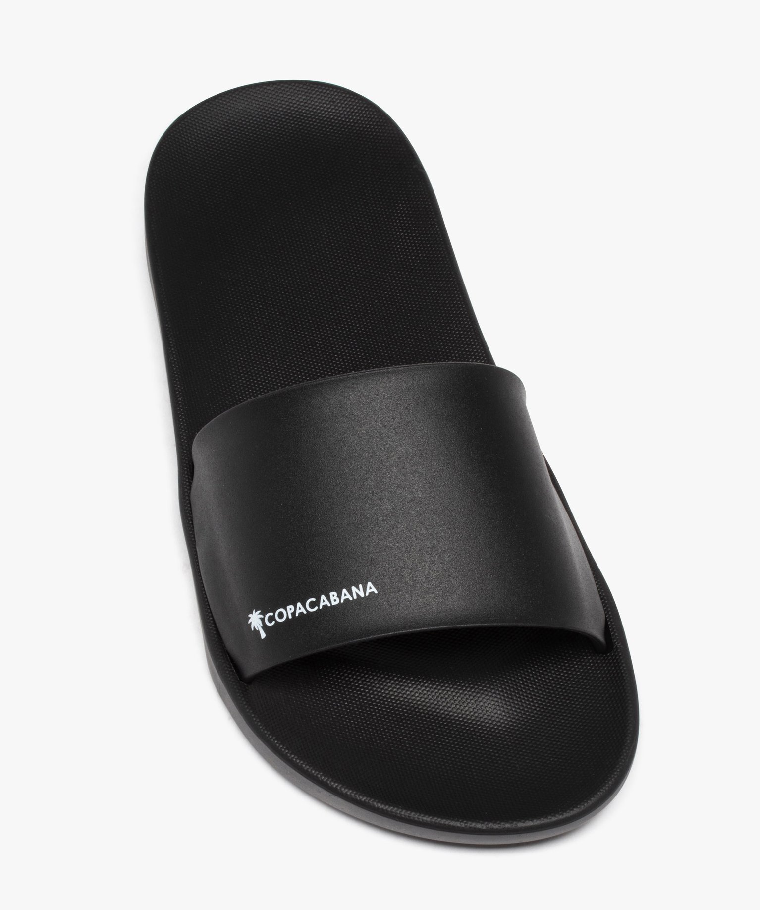 Mules de piscine femme unies à bandeau large - Copacabana noir | GEMO
